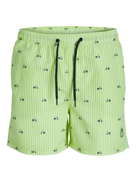 Jack & Jones плавки-плавки стандартного кроя в полоску с принтом, зеленый