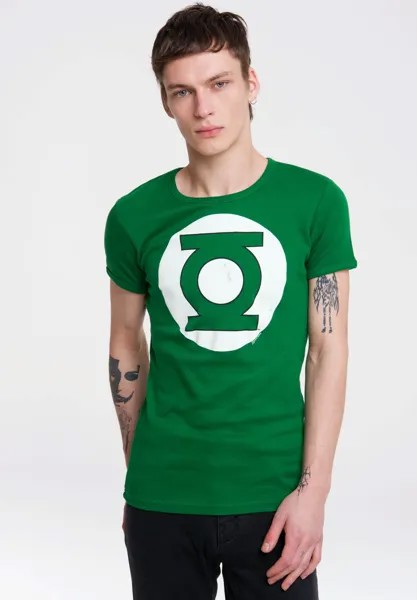 Футболка с принтом LOGOSHIRT, цвет grün