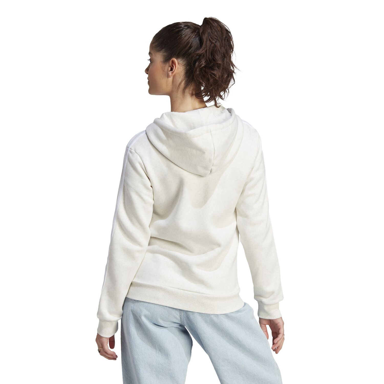 Женская флисовая худи с тремя полосками и молнией во всю длину adidas Essentials adidas