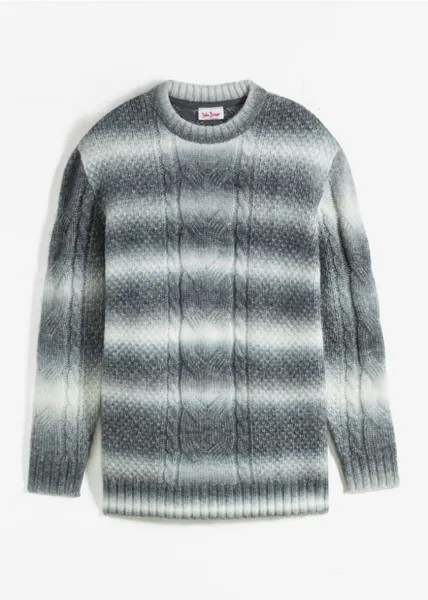 Пуловер в меланжевом исполнении John Baner Jeanswear, черный