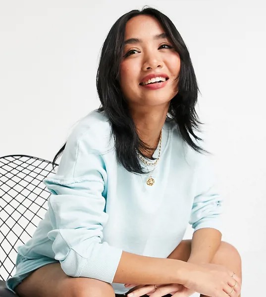 Голубой свитшот с логотипом от комплекта River Island Petite