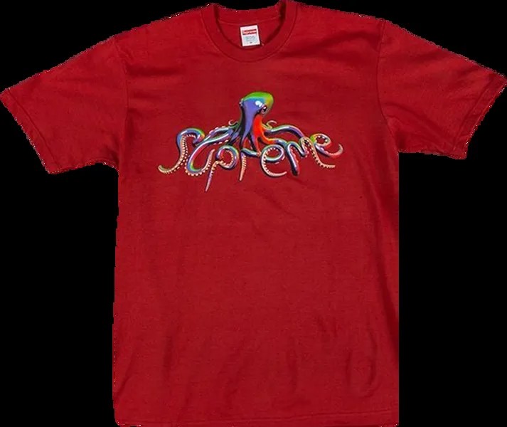Футболка Supreme Tentacles T-Shirt 'Brick', красный