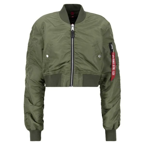 Куртка Alpha Industries Ma-1 Boxy Bomber, зеленый