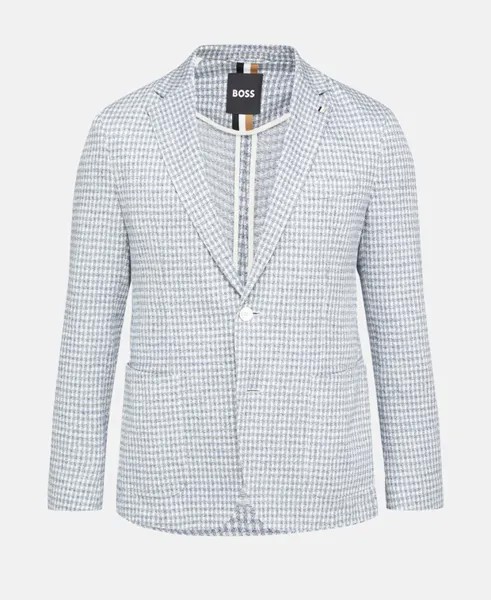 Льняной пиджак Boss Black, цвет Slate Blue