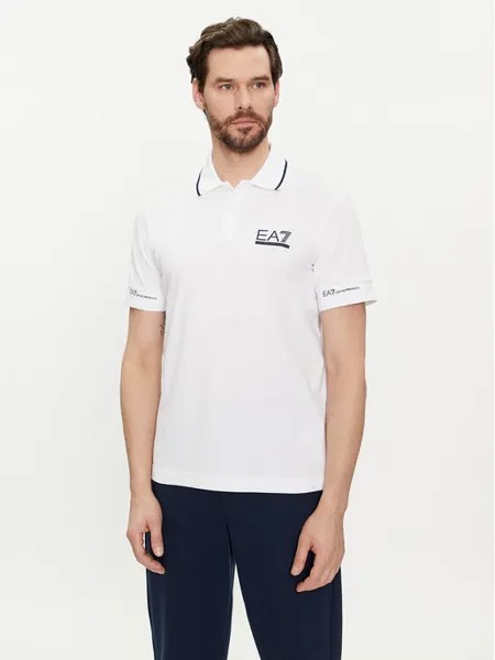 Рубашка поло стандартного кроя Ea7 Emporio Armani, белый