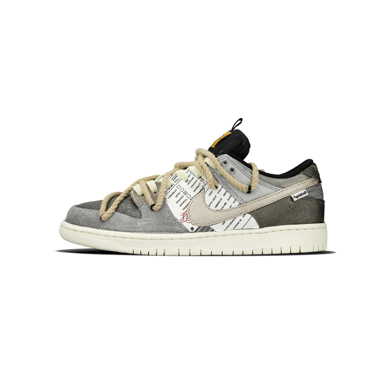 Кроссовки Nike Dunk SB Skateboarding Shoes Unisex Low-top Gold And Silver White, золотой