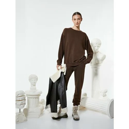 Свитшот KOTON, размер L, коричневый