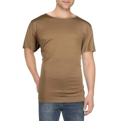 Мужская коричневая футболка с круглым вырезом из смеси тенселя Twenty XL BHFO 3313