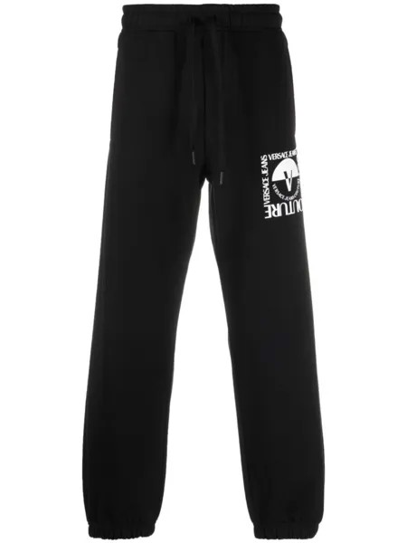 Versace Jeans Couture спортивные брюки с логотипом, черный