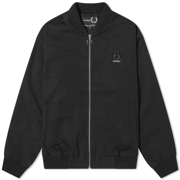 Бомбер с принтом Fred Perry x Raf Simons, черный