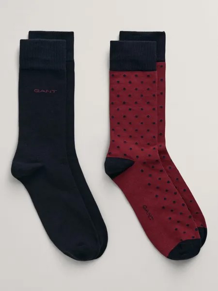 Однотонные носки из хлопковой смеси в горошек GANT, красный