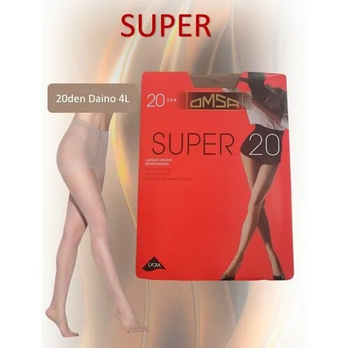 Колготки Omsa Super, 20 den, размер 4, черный