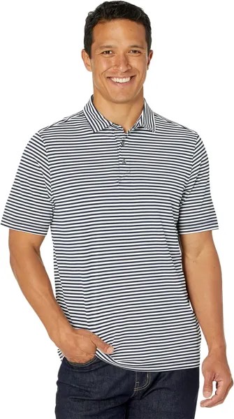 Поло Cutter & Buck Virtue Eco Pique Stripe Recycled Polo, цвет Navy Blue
