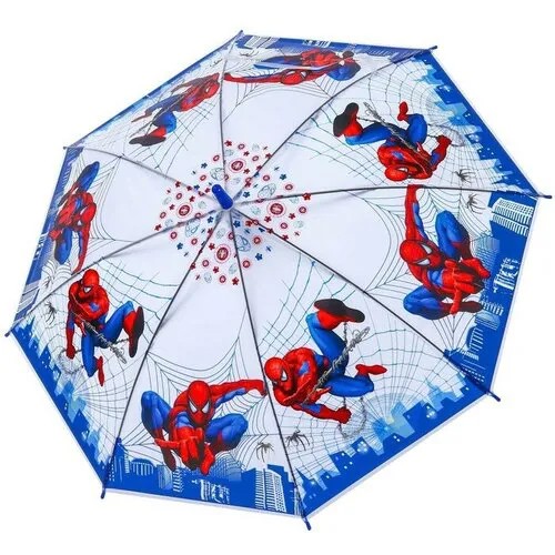 Зонт-трость Marvel, синий, красный