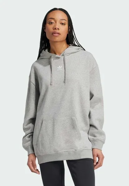Свитер с капюшоном ESSENTIALS OVERSIZED FLEECE adidas, серый