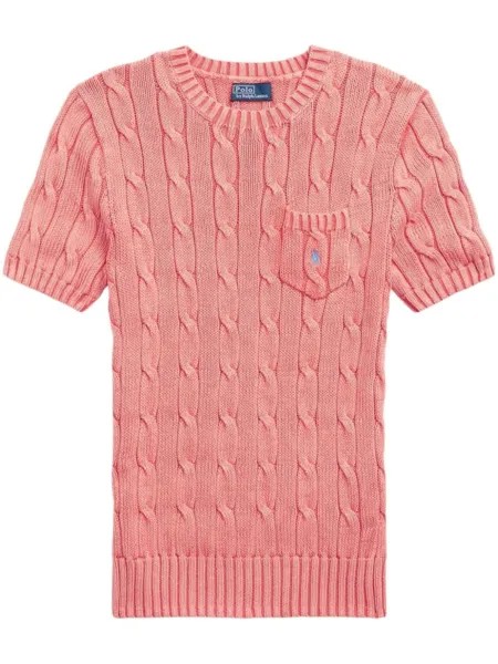 Polo Ralph Lauren футболка Polo Pony фактурной вязки, розовый