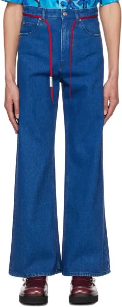 Синие широкие джинсы Marni