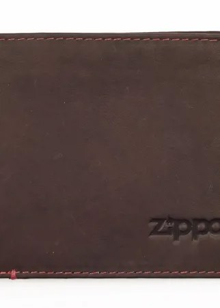 Портмоне Zippo, цвет коричневый, натуральная кожа, 11?1,2?10 см