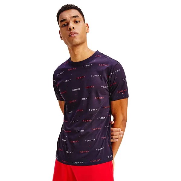 Футболка Tommy Jeans Crew Print, синий