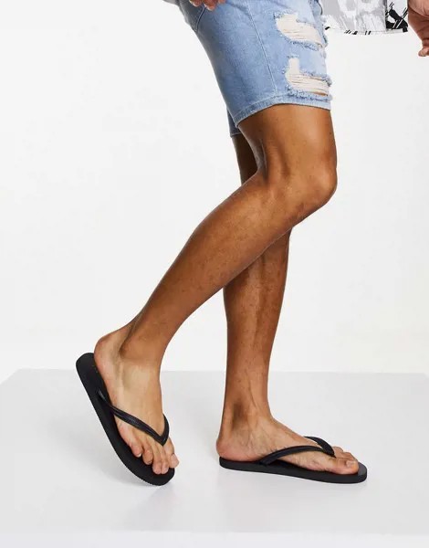Черные шлепанцы ASOS DESIGN-Черный цвет