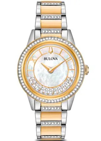 Японские наручные  женские часы Bulova 98L245. Коллекция Crystal Ladies
