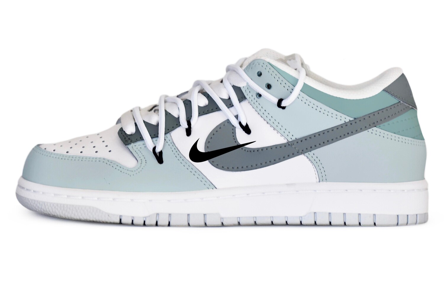 Кроссовки Nike Dunk Skateboarding Shoes Women's Low-top Green/White, зеленый
