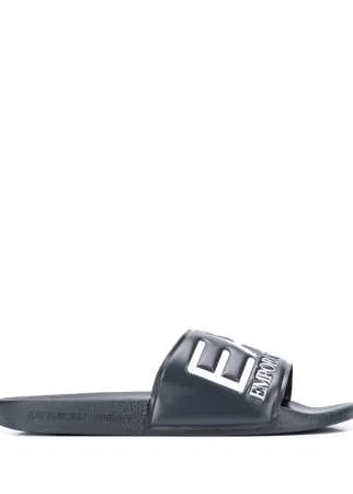 Ea7 Emporio Armani шлепанцы с тисненым логотипом