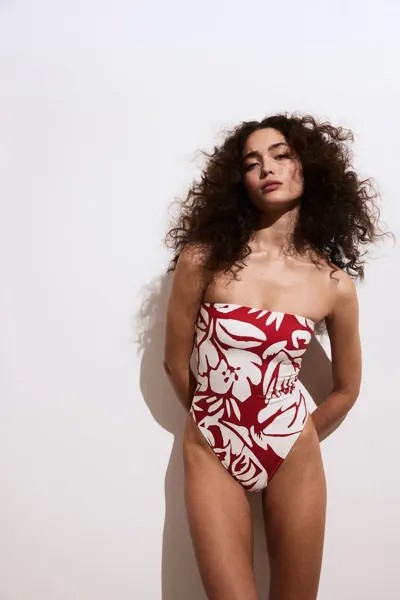 Купальник-Бандо с высокими чашечками и мягкой чашкой H&M, красный