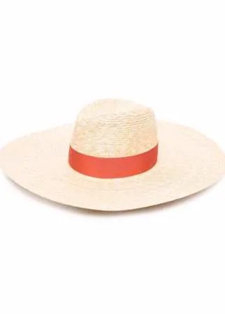 Borsalino соломенная шляпа с цепочкой