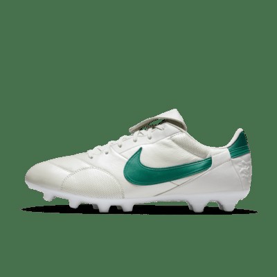Бутсы Nike Premier 3 FG Low-Top Soccer Cleats, цвет Metallic Summit White/Mystic Green
