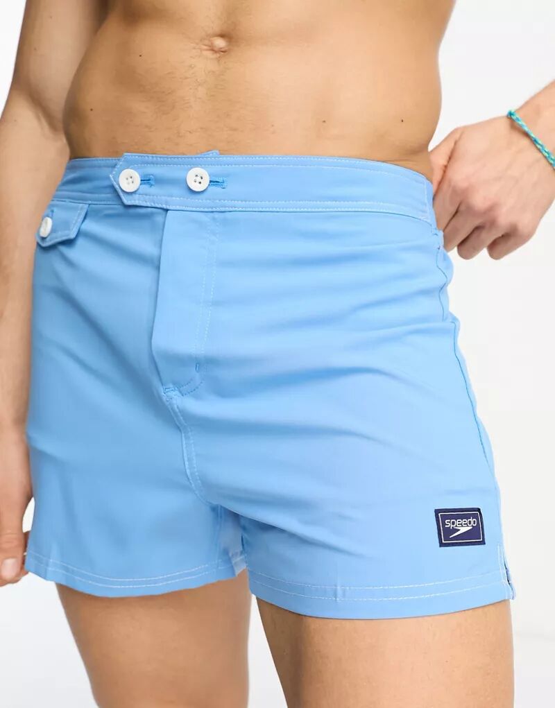 Голубые шорты для плавания в стиле волейбол Speedo, внутренний шов 14 дюймов