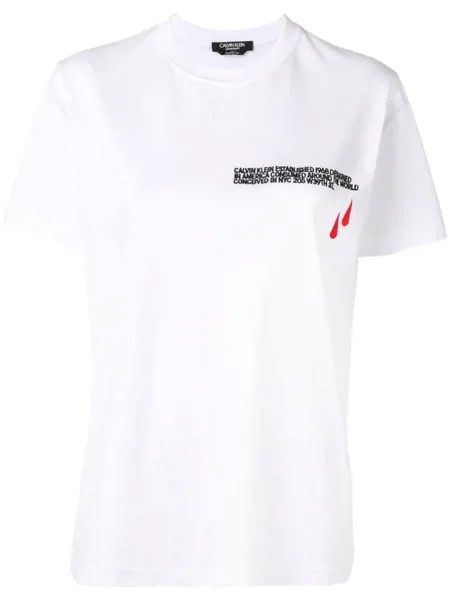 Calvin Klein 205W39nyc футболка с вышитым логотипом