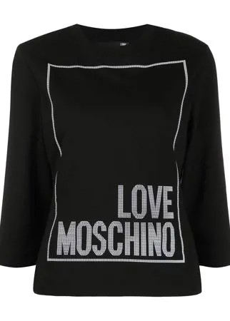 Love Moschino трикотажный топ с декорированным логотипом