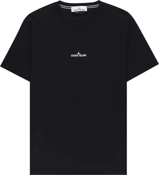 Футболка Stone Island Back Logo T-Shirt 'Black', черный