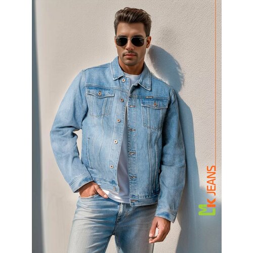 Куртка-рубашка MkJeans, размер L, голубой