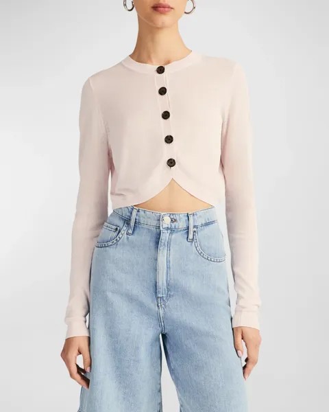 Укороченный кардиган Elias Derek Lam 10 Crosby, цвет Primrose