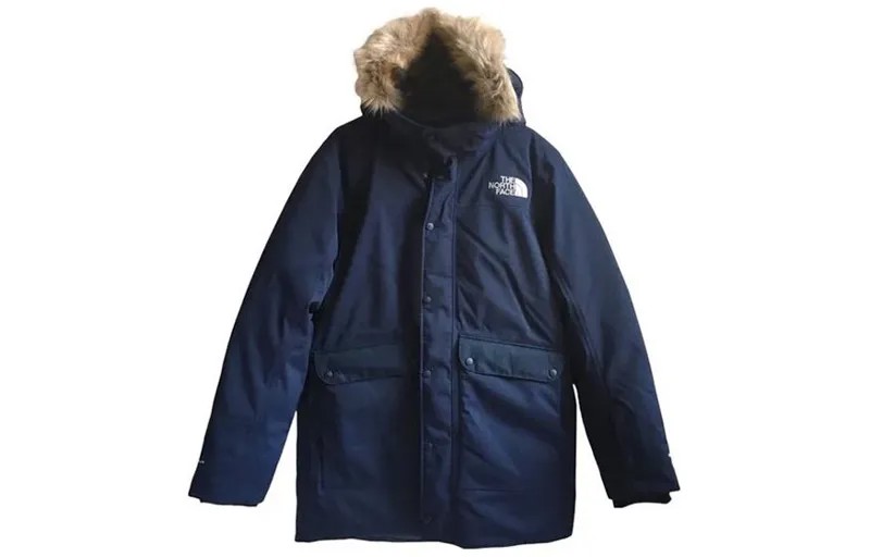 Пуховик мужской темно-синий The North Face, темно-синий