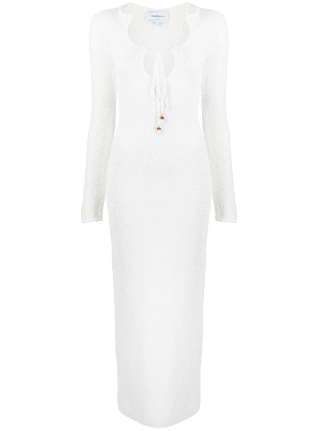 Casablanca прозрачное платье Cut Out Boucle, белый