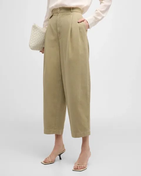 Укороченные брюки чинос Becker AGOLDE, цвет Dill