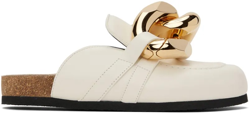 Белые мюли с цепочкой Jw Anderson, цвет White