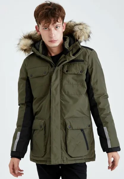 Зимнее пальто DeFacto, зеленый