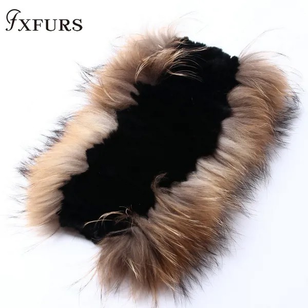 FXFURS 2020 новый шарф из меха кролика рекс для женщин из серебристого лисьего меха, зимние теплые меховые накидки, женский шейный платок, русски...