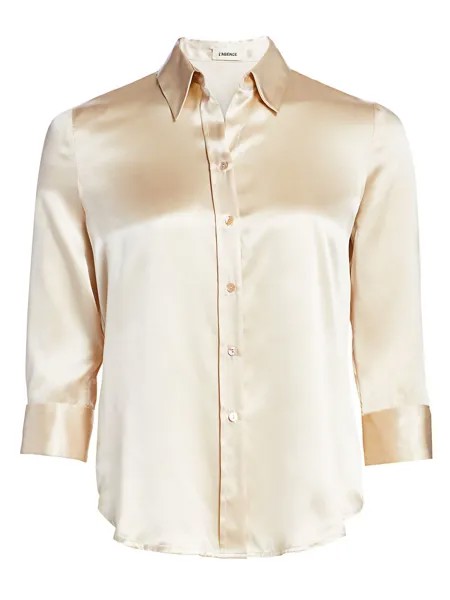 Шелковая блузка Dani с рукавами три четверти L'AGENCE