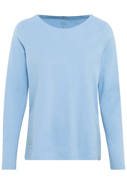 Рубашка Camel Active Rundhals Shirt aus nachhaltiger Baumwolle, синий