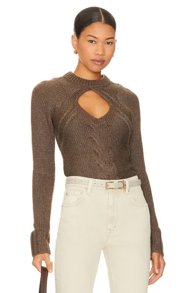 Пуловер Lovers and Friends Emory Keyhole Cable, цвет Dark Taupe Brown