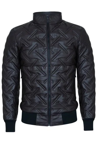 Кожаная стеганая куртка-бомбер - Goiania Infinity Leather, коричневый