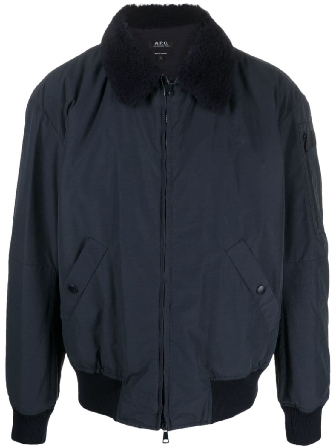 A.P.C. бомбер с воротником, синий