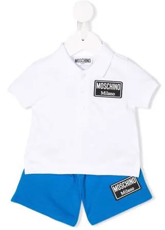 Moschino Kids шорты и рубашка-поло с логотипом