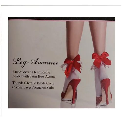 Носки Leg Avenue, размер One Size, красный, белый