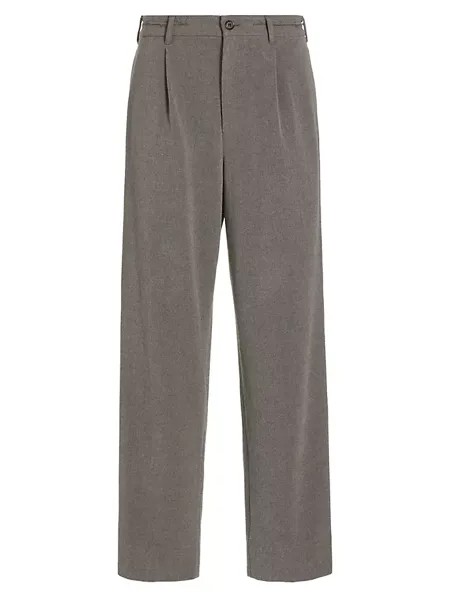 Плиссированные брюки с необработанными краями Undercover, серый